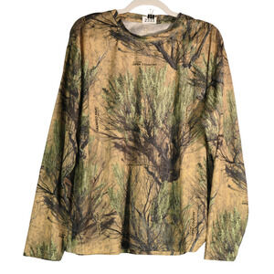 Green Mark Camo Shirt Men Large Long Sleeve Base Layer Hunt Hike Seclusion 3D